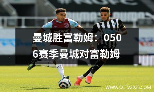 曼城胜富勒姆：0506赛季曼城对富勒姆