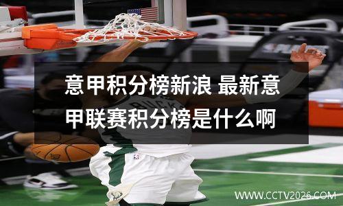 意甲积分榜新浪 最新意甲联赛积分榜是什么啊