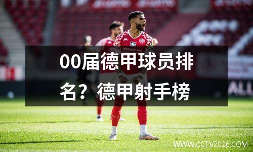00届德甲球员排名？德甲射手榜