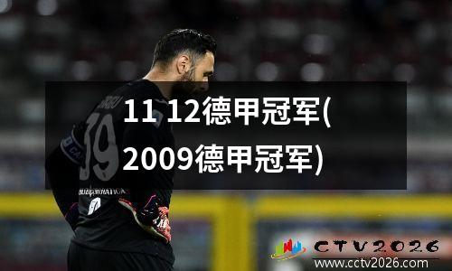 11 12德甲冠军(2009德甲冠军)