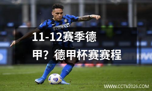 11-12赛季德甲？德甲杯赛赛程