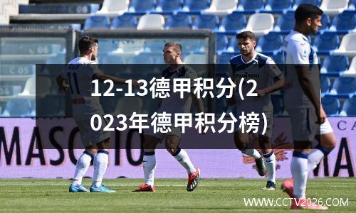 12-13德甲积分(2023年德甲积分榜)