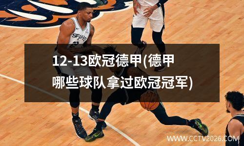 12-13欧冠德甲(德甲哪些球队拿过欧冠冠军)