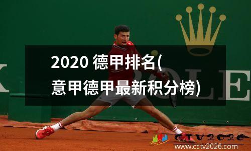 2020 德甲排名(意甲德甲最新积分榜)
