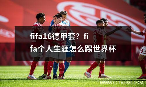fifa16德甲套？fifa个人生涯怎么踢世界杯
