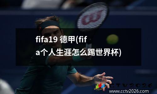 fifa19 德甲(fifa个人生涯怎么踢世界杯)