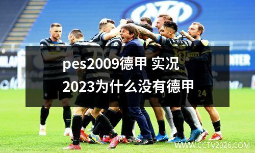 pes2009德甲 实况2023为什么没有德甲