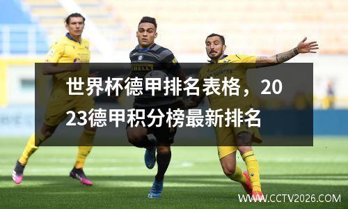世界杯德甲排名表格，2023德甲积分榜最新排名