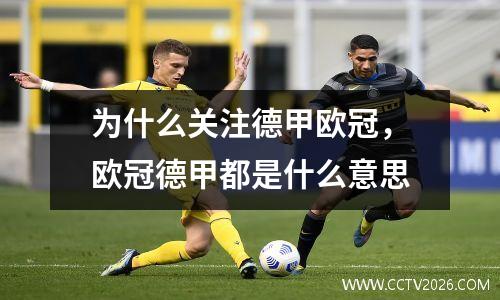为什么关注德甲欧冠，欧冠德甲都是什么意思