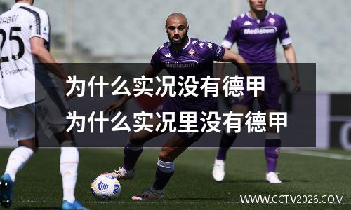 为什么实况没有德甲 为什么实况里没有德甲