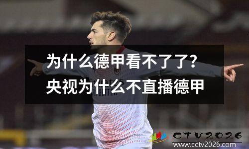 为什么德甲看不了了？央视为什么不直播德甲
