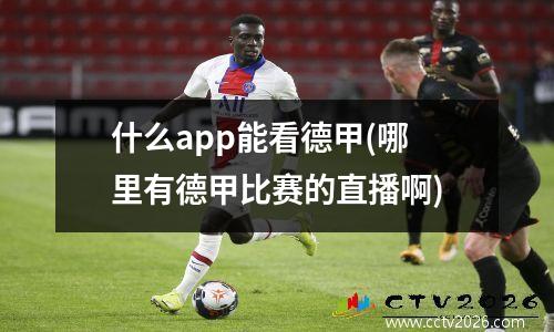 什么app能看德甲(哪里有德甲比赛的直播啊)