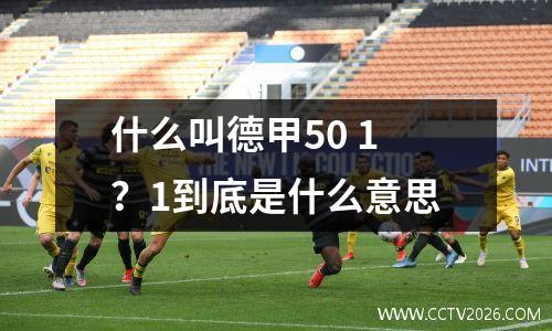 什么叫德甲50 1？1到底是什么意思