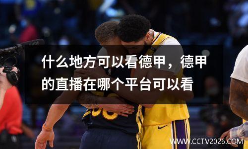 什么地方可以看德甲，德甲的直播在哪个平台可以看