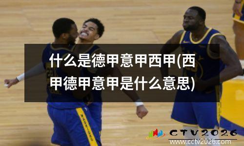什么是德甲意甲西甲(西甲德甲意甲是什么意思)