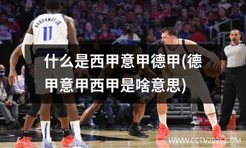 什么是西甲意甲德甲(德甲意甲西甲是啥意思)