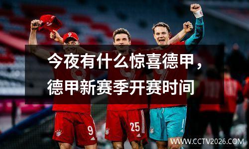 今夜有什么惊喜德甲，德甲新赛季开赛时间