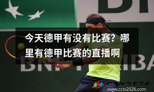 今天德甲有没有比赛？哪里有德甲比赛的直播啊