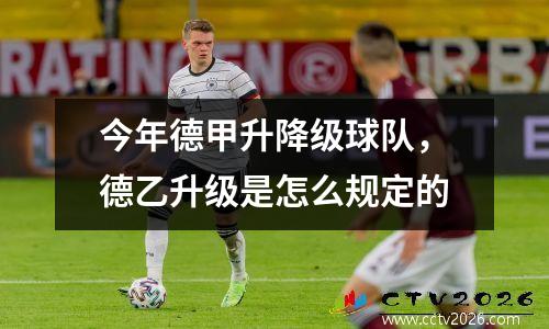 今年德甲升降级球队，德乙升级是怎么规定的