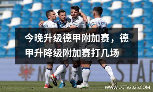 今晚升级德甲附加赛，德甲升降级附加赛打几场