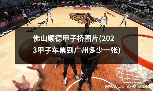 佛山顺德甲子桥图片(2023甲子车票到广州多少一张)