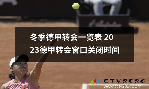 冬季德甲转会一览表 2023德甲转会窗口关闭时间