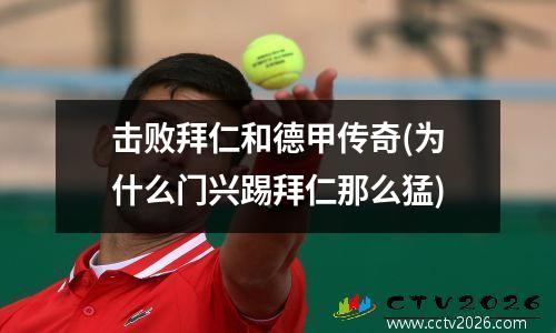 击败拜仁和德甲传奇(为什么门兴踢拜仁那么猛)
