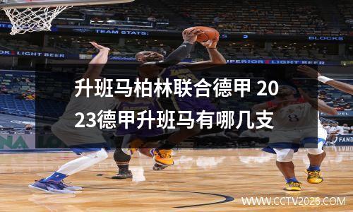升班马柏林联合德甲 2023德甲升班马有哪几支
