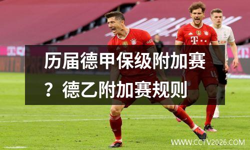历届德甲保级附加赛？德乙附加赛规则