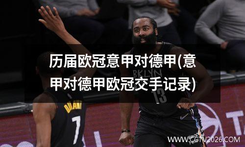 历届欧冠意甲对德甲(意甲对德甲欧冠交手记录)
