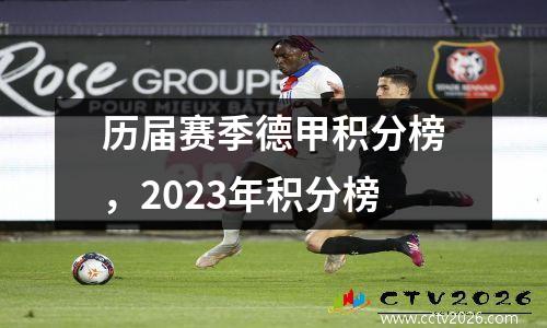 历届赛季德甲积分榜，2023年积分榜