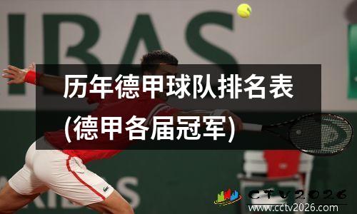历年德甲球队排名表(德甲各届冠军)