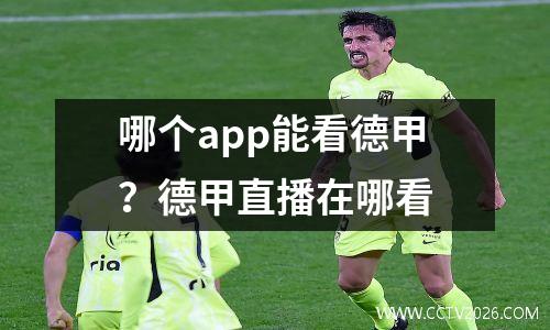 哪个app能看德甲？德甲直播在哪看