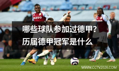 哪些球队参加过德甲？历届德甲冠军是什么