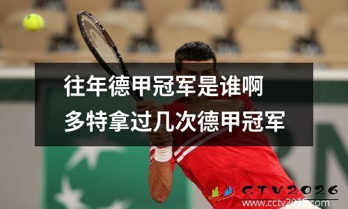 往年德甲冠军是谁啊 多特拿过几次德甲冠军