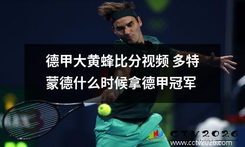 德甲大黄蜂比分视频 多特蒙德什么时候拿德甲冠军