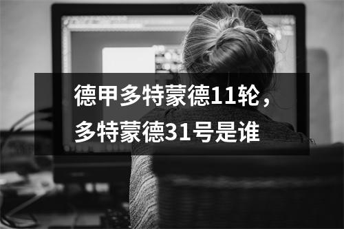 德甲多特蒙德11轮，多特蒙德31号是谁