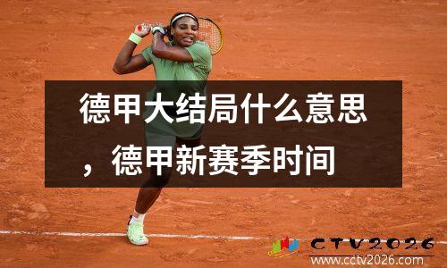 德甲大结局什么意思，德甲新赛季时间