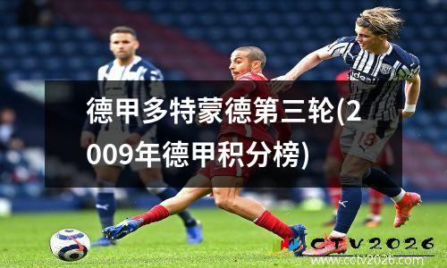 德甲多特蒙德第三轮(2009年德甲积分榜)
