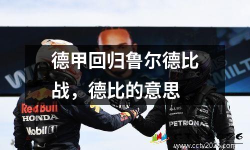 德甲回归鲁尔德比战，德比的意思