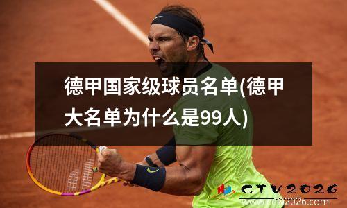 德甲国家级球员名单(德甲大名单为什么是99人)