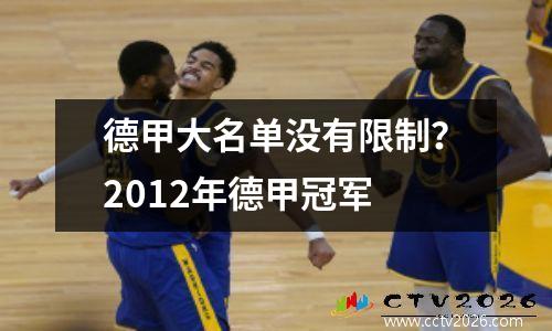 德甲大名单没有限制？2012年德甲冠军