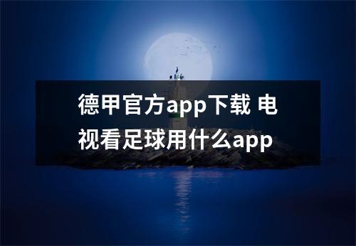 德甲官方app下载 电视看足球用什么app