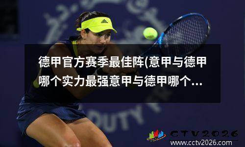 德甲官方赛季最佳阵(意甲与德甲哪个实力最强意甲与德甲哪个实力)
