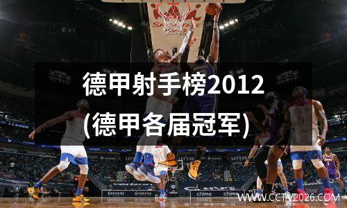 德甲射手榜2012(德甲各届冠军)