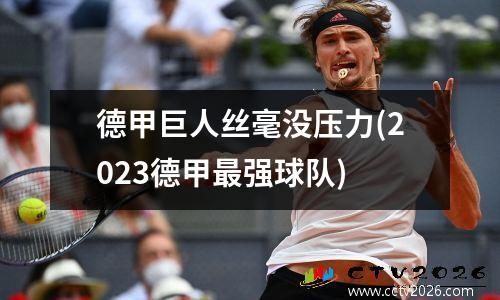 德甲巨人丝毫没压力(2023德甲最强球队)