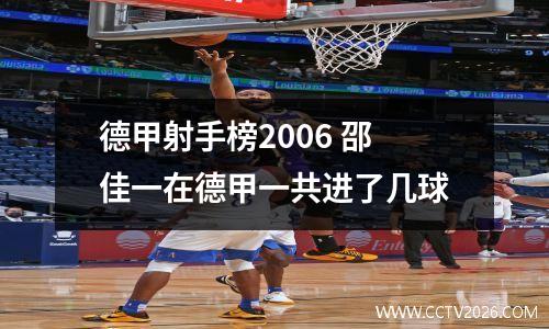德甲射手榜2006 邵佳一在德甲一共进了几球