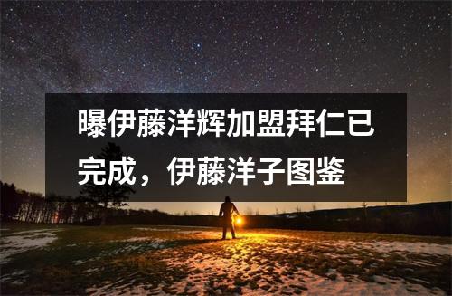 曝伊藤洋辉加盟拜仁已完成，伊藤洋子图鉴