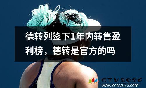 德转列签下1年内转售盈利榜，德转是官方的吗