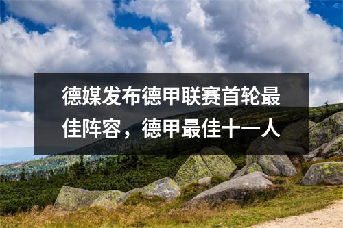 德媒发布德甲联赛首轮最佳阵容，德甲最佳十一人